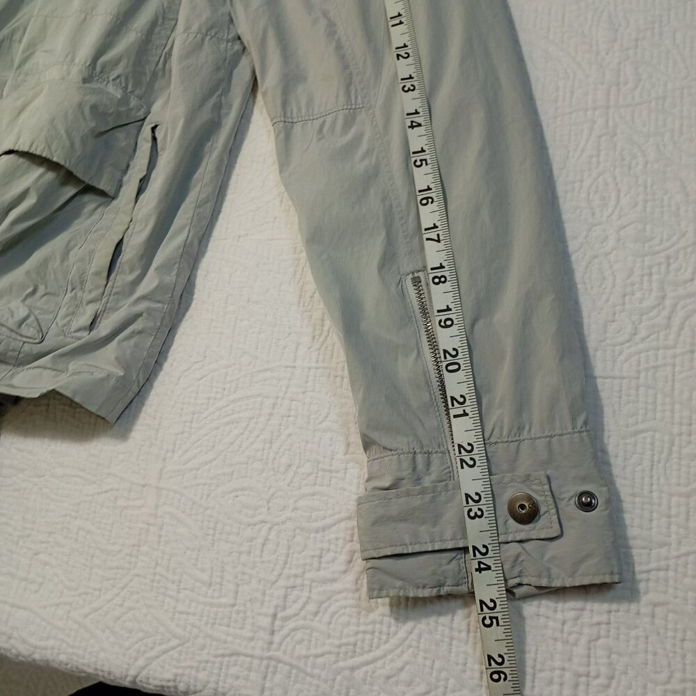 Calvin Klein Mens Light Gray Utility Jacket Multiple Pockets & Zipper Front Size - Picture 12 of 14